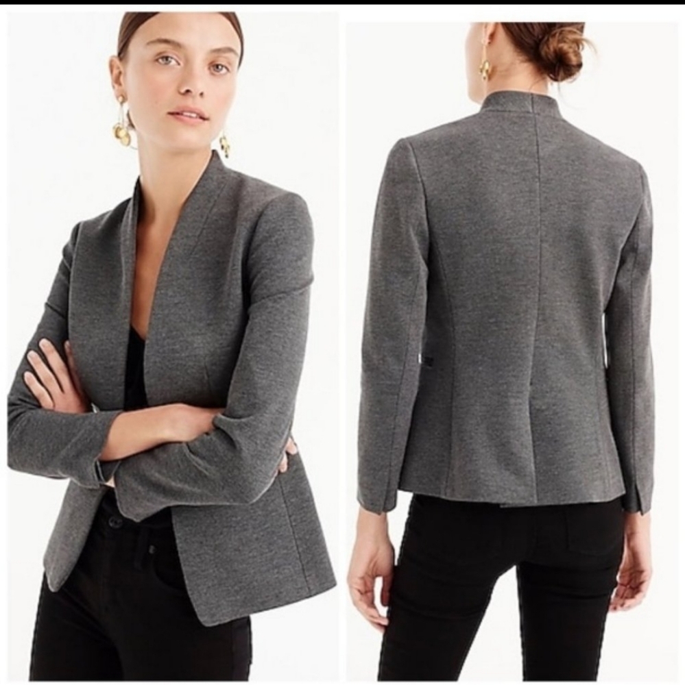 J. Crew 365 Going Out Slim Open Twill Blazer Gray 10